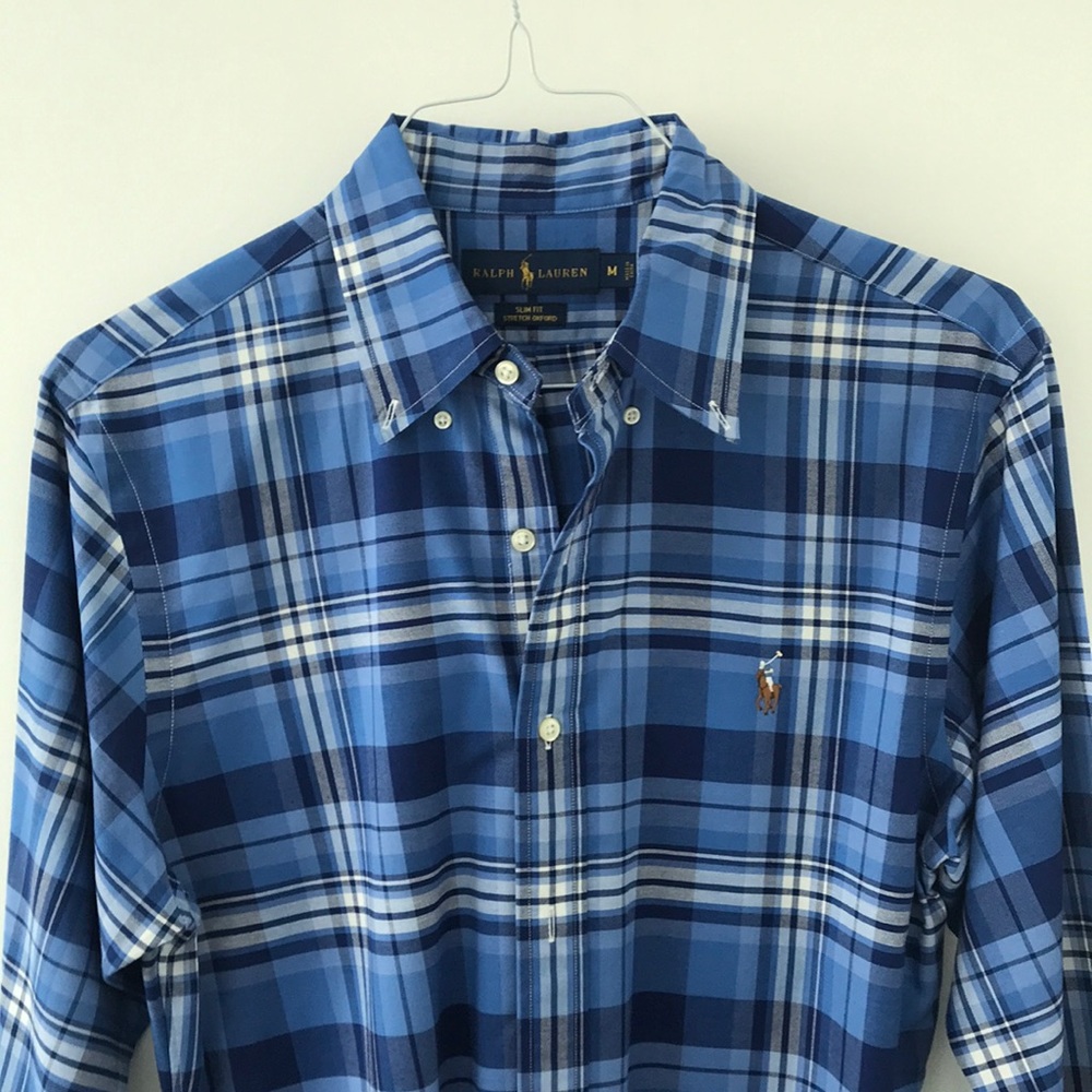 Ralph Lauren blue plaid shirt